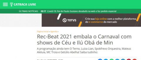 Rec-Beat 2021 embala o Carnaval com shows de Céu e Ilú Obá de Min